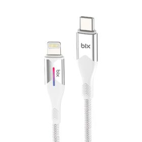 Bix T1CL 27W Ledli 1 mt Beyaz Type-C Veri Aktarım Şarj Kablosu