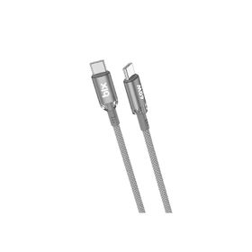 Bix T3CC-BK 60 Watt Gri Type-C Örgülü Şarj Kablosu