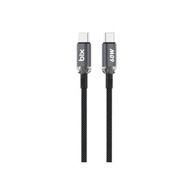 Bix T3CC-BK 60 Watt Siyah Type-C Örgülü Şarj Kablosu