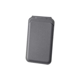 Bix TMW2 iPhone Gri Magsafe Manyetik Deri Kartlık Katlanabilir Standlı Cüzdan