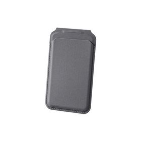 Bix TMW2 iPhone Gri Magsafe Manyetik Deri Kartlık Katlanabilir Standlı Cüzdan