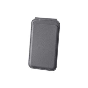 Bix TMW2 iPhone Gri Magsafe Manyetik Deri Kartlık Katlanabilir Standlı Cüzdan