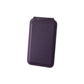 Bix TMW2 iPhone Koyu Mor Magsafe Manyetik Deri Kartlık Katlanabilir Standlı Cüzdan