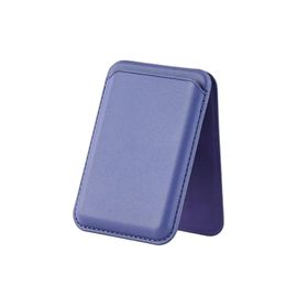 Bix TMW4 iPhone Mor Magsafe Manyetik Kartlık Standlı Katlanabilir Uyumlu Deri Cüzdan