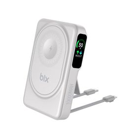 Bix TPB16 10000 mAh 20W PD Hızlı Şarj ve 15W MagSafe Beyaz OLED Ekranlı Manyetik Kablosuz Powerbank
