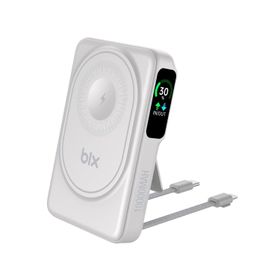 Bix TPB16 10000 mAh 20W PD Hızlı Şarj ve 15W MagSafe Beyaz OLED Ekranlı Manyetik Kablosuz Powerbank