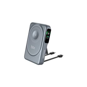 Bix TPB16 10000 mAh 20W PD Hızlı Şarj ve 15W MagSafe Gri OLED Ekranlı Manyetik Kablosuz Powerbank