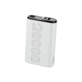 Bix TPB24 20000 mAh PD 20W USB-C USB-A QC 3.0 22.5W Beyaz Süper Hızlı Şarj Destekli Dijital Ekranlı Mini Powerbank