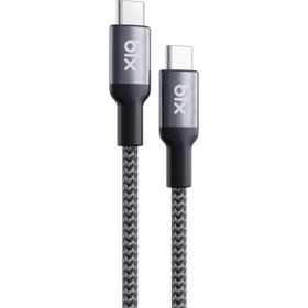 Bix Type-C to Type-C 240W 480 Mbps Metal Başlıklı Örgülü 1.8 mt Şarj ve Data Kablosu