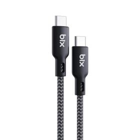 Bix Type-C to Type-C 240W 480 Mbps USB-IF Sertifikalı Hi Speed Örgülü 1.8 mt Şarj ve Data Kablosu