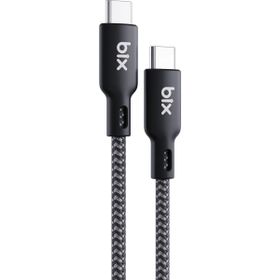 Bix Type-C to Type-C 240W 480 Mbps USB-IF Sertifikalı Hi Speed Örgülü 1.8 mt Şarj ve Data Kablosu