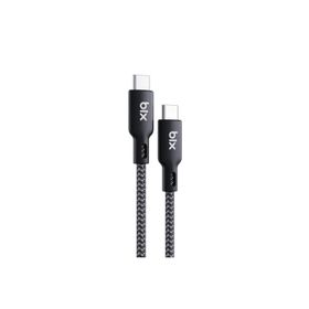 Bix Type-C to Type-C 240W 480 Mbps USB-IF Sertifikalı Hi Speed Örgülü 1.8 mt Şarj ve Data Kablosu