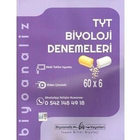 Biyoanaliz Yayınları TYT 60x6 Biyoloji Denemeleri