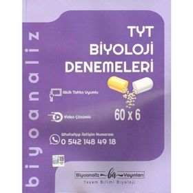Biyoanaliz Yayınları TYT 60x6 Biyoloji Denemeleri