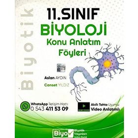 Biyotik Yayınları 11. Sınıf Biyoloji Konu Anlatım Föyleri