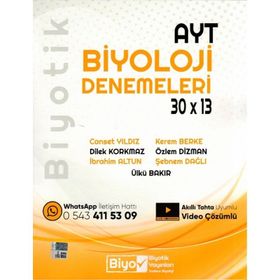 Biyotik Yayınları AYT Biyoloji Biyotik 30x13 Denemeleri