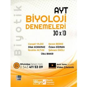 Biyotik Yayınları AYT Biyoloji Biyotik 30x13 Denemeleri
