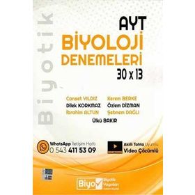Biyotik Yayınları AYT Biyoloji Biyotik 30x13 Denemeleri