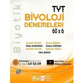 Biyotik Yayınları TYT Biyoloji 60x6 Denemeleri