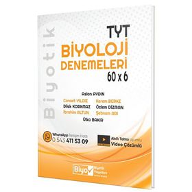 Biyotik Yayınları TYT Biyoloji Biyotik 60 x 6 Denemeleri