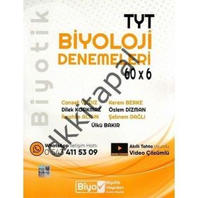 Biyotik Yayınları TYT Biyoloji Biyotik 60x6 Deneme
