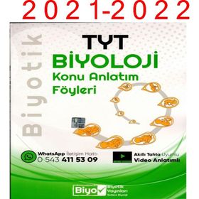Biyotik Yayınları TYT Biyoloji Konu Anlatım Föyleri