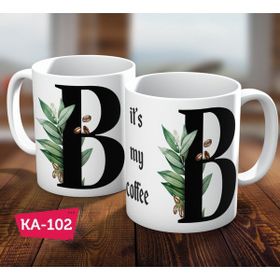 Biz Dijital B Harf Baskılı Hediyelik Kahve Kupa Bardak