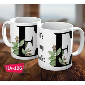 Biz Dijital E Harf Baskılı Hediyelik Kahve Kupa Bardak