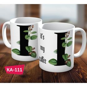 Biz Dijital I Harf Baskılı Hediyelik Kahve Kupa Bardak