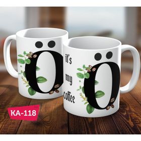 Biz Dijital Ö Harf Baskılı Hediyelik Kahve Kupa Bardak