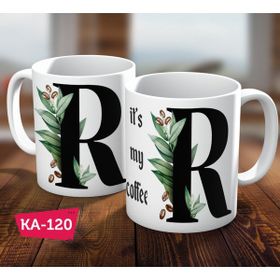 Biz Dijital R Harf Baskılı Hediyelik Kahve Kupa Bardak