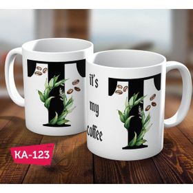 Biz Dijital T Harf Baskılı Hediyelik Kahve Kupa Bardak