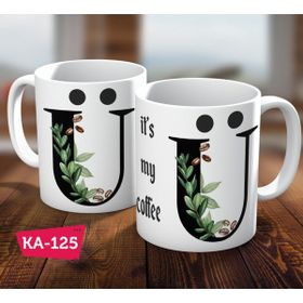 Biz Dijital Ü Harf Baskılı Hediyelik Kahve Kupa Bardak