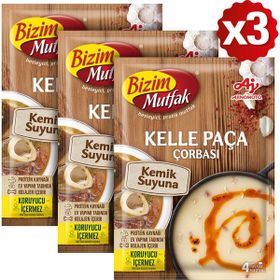 Bizim Mutfak 65 gr Kemik Suyuna Kelle Paça Çorbası (3 adet)