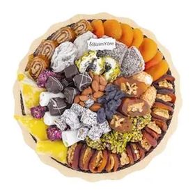 Bizim Yöre 1500 gr No:6 Geçmiş Olsun Hediyelik Kuru Meyve Kayısı Lokum Şekerleme Tepsisi