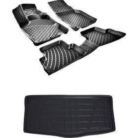 Bizymo Citroen C1 2005-2014 3D Siyah Havuzlu Paspas ve Bagaj Havuzu