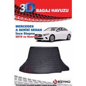 Bizymo Mercedes A Serisi Sedan Stepneli 2019+ 3D Bagaj Havuzu