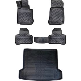 Bizymo Mercedes GLB 7 Koltuk Üst 3D Siyah Paspas ve Bagaj Havuzu