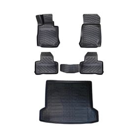 Bizymo Mercedes GLB 7 Koltuk Üst 3D Siyah Paspas ve Bagaj Havuzu