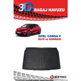 Bizymo Opel Corsa F 2019 Ve Sonrası 3D Bagaj Havuzu