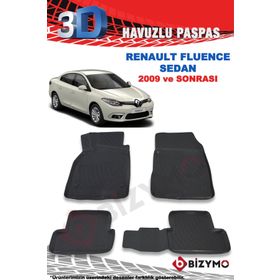 Bizymo Renault Fluence Sedan 2009 Sonrası 3D Paspas Takımı