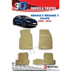 Bizymo Renault Megane 3 Coupe 2009-2015 3D Bej Paspas Takımı