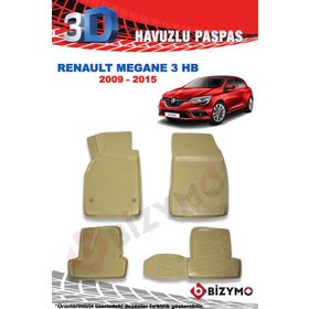 Bizymo Renault Megane 3 Hb 2009-2015 3D Bej Paspas Takımı
