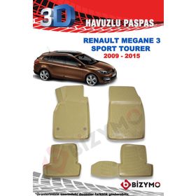 Bizymo Renault Megane 3 Sport Tourer 2009-2015 3D Bej Paspas Takımı