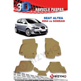 Bizymo Seat Altea 2004 Sonrası 3D Bej Paspas Takımı