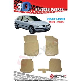 Bizymo Seat Leon 1999-2005 Bej 3D Havuzlu Paspas