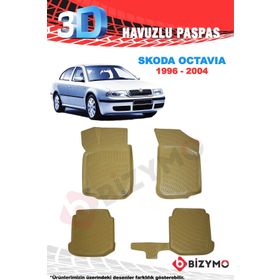 Bizymo Skoda Octavia 1996-2004 Bej 3D Havuzlu Paspas