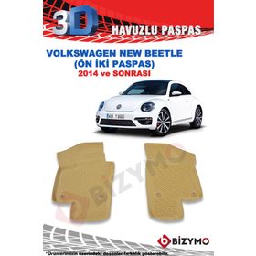 Bizymo Volkswagen New Beetle 2014 Sonrası 3D Bej Paspas Takımı