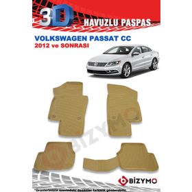 Bizymo Volkswagen Passat Cc 2012 Sonrası 3D Bej Paspas Takımı