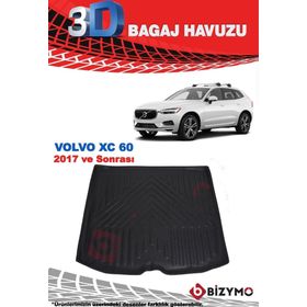 Bizymo Volvo XC60 Suv 2017 ve Sonrası 3D Bagaj Havuzu